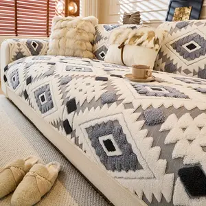 1pc Thick Plush Sofa Cushion, Pet-Friendly Fabric, Anti-Slip Machine Washable Protective Cover, Suitable for Home Decoration Sofa Covers in Offices, Bedrooms, Living Rooms, Etc