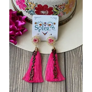 Aretes Floral Mexicana.
