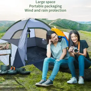 Outdoor camping tents are easy to install and suitable for 2-4 people camping during festivals, overnight stays in courtyards, and other occasions