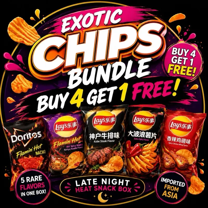 Late Night Heat chips Box - Assorted Savory Treats for Late-Night Cravings