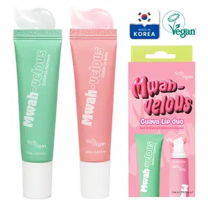 SoloVegan Spring Glow Mwah-velous Guava Lip Duo, Hydrating & Nourishing Lip Balm with Shea Butter & Hyaluronic Acid for Smooth Soft Lips