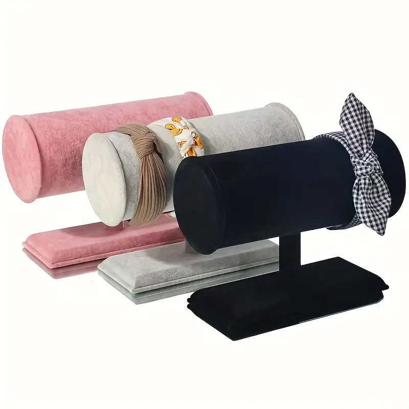 1PC headband rack, single-layer hair accessories headband storage rack, suede headband rack, headrope display rack, window hair accessories display display photo props