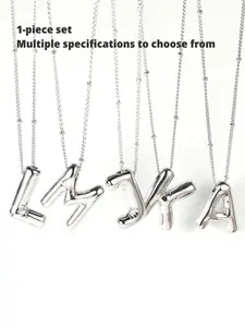 Fashion Letter Pendant Necklace, Stainless Steel Jewelry for Party, Daily Clothing Decor, Trendy All-match & Exquisite Jewelry for Birthday Gift, Minimalist necklaces