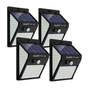 140LED Solar Security Lights Outdoor,  270 Degree Wide Angle Waterproof Solar Powered Durable wall Lights, Outdoor Safety Lighting Outside 3 Modes for Garden Fence Door Yard