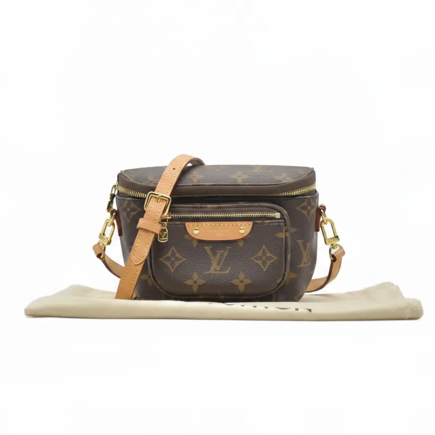 Pre-owned Louis Vuitton canvas Shoulder Bags $2220 Monogram Mini Bumbag