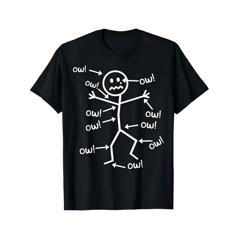 Women's Funny Graphic Print Pain Awareness Tee - Breathable Crew Neck Short-Sleeve Simple Tee, Durable Stitching, Machine-Washable, Easy Styling, Everyday All-Seasons Casual Streetwear Funny Shirt