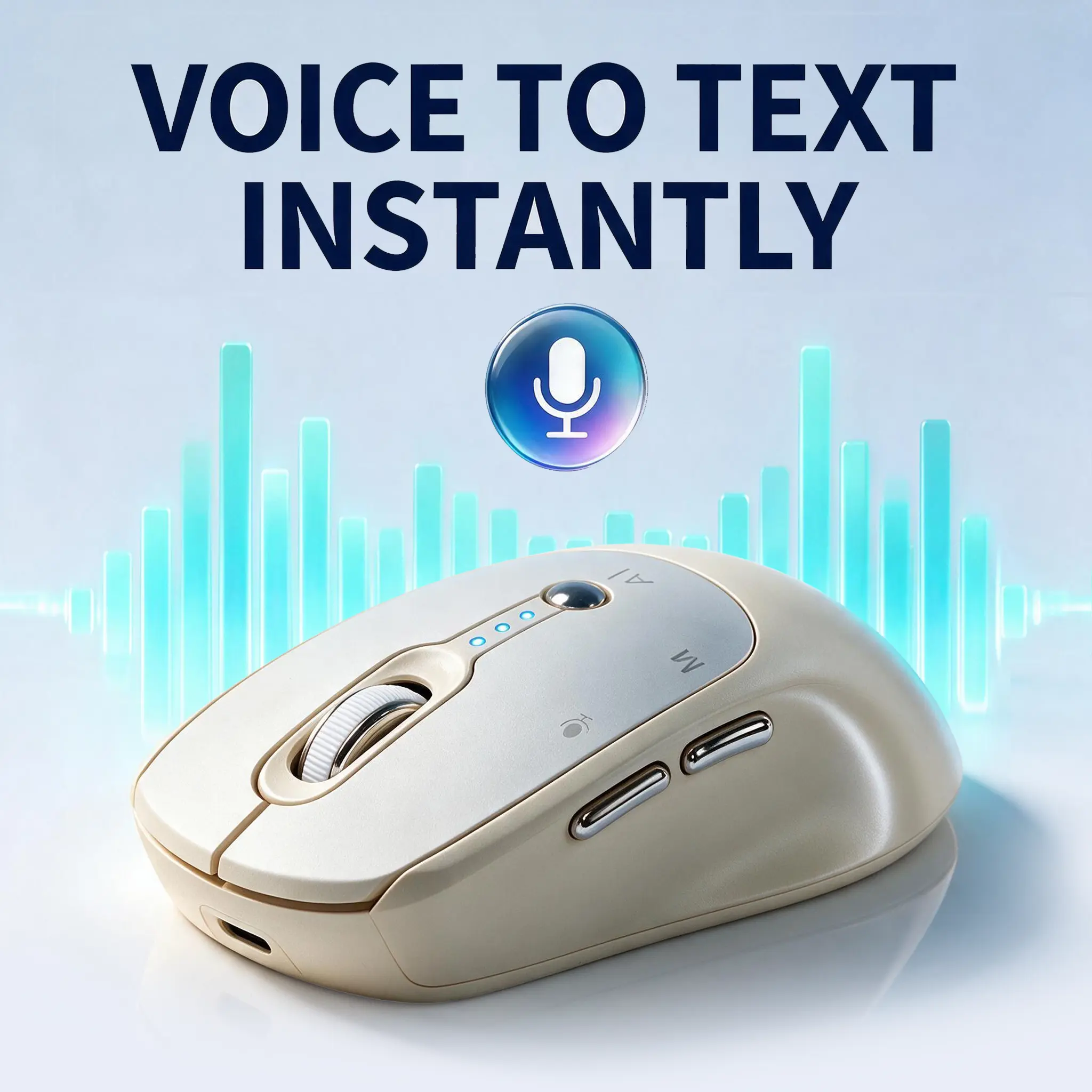 Nexus Tech M7 Series AI Smart Wireless Right-Hand Mouse - Office Accessories, Dual-Mode Bluetooth-2.4G, Rechargeable Silent Mouse with Voice-to-Text, AI Writing, Real-Time Translation, Multi-Platform Compatibility