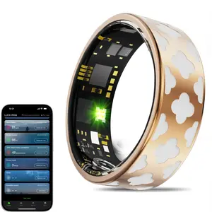 Smart Monitor Ring, Heart Rate Blood Oxygen Stress Sleep Monitor, IP68 Waterproof, Step Tracker, Wearable Pedometer, No Subscription Fee, iOS Android Compatible, Wearable Devices