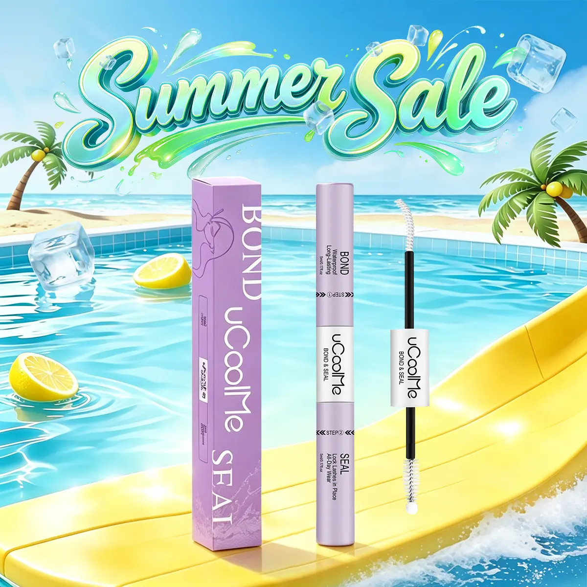 Waterproof False Eyelash Glue and Bond - 24H Hold, Smudge-Free, Sweat-Resistant, Makeup Remover Compatible, Ideal for Waterparks, Beauty & Personal Care Product, Lash Glue And Bond