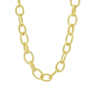 Textured Heavy Link Toggle Necklace