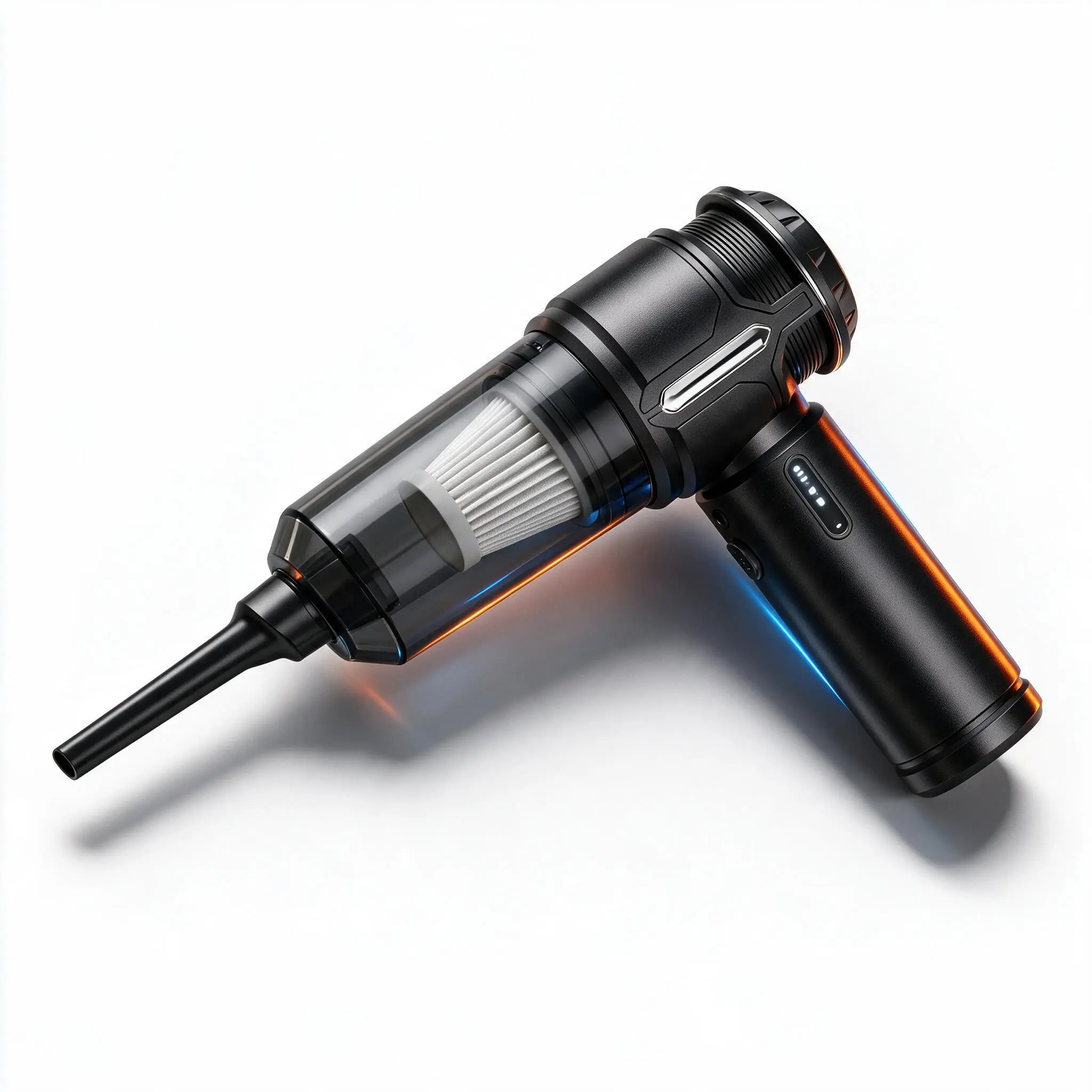 Handheld Car Interior Vacuum Cleaner with Vacuum-Blow Function, 10-in-1 Cleaning Kit, 20000Pa Suction, Compact Portable Design, Durable ABS-PC Materials, Multi-Use Attachments, 3-Hour Runtime