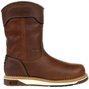 Georgia Boot Mens 10 Inch Waterproof Soft Toe  Casual Boots Mid Calf - Brown