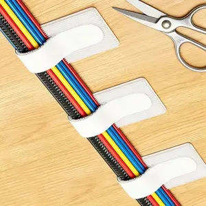10PCS.Reusable Multi-Functional Velcro Tie Straps, Strong Self-Stick Cable Organizer, Computer Data Line Binding Tape, Office Desktop Cable Storage Solution