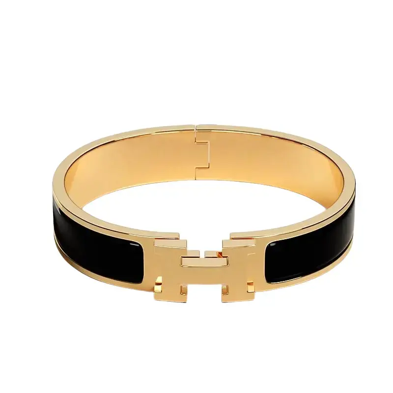 Pre-owned Clic H Bracelet black/Gold
