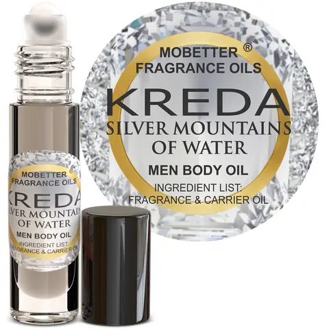 MOBETTER FRAGRANCE OILS Kreda Silver Mountains of Water Men Fragrance Body Oil