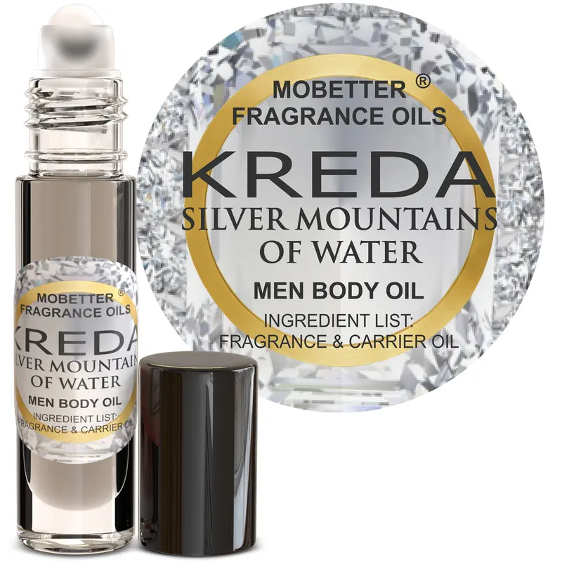 MOBETTER FRAGRANCE OILS Kreda Silver Mountains of Water Men Fragrance Body Oil