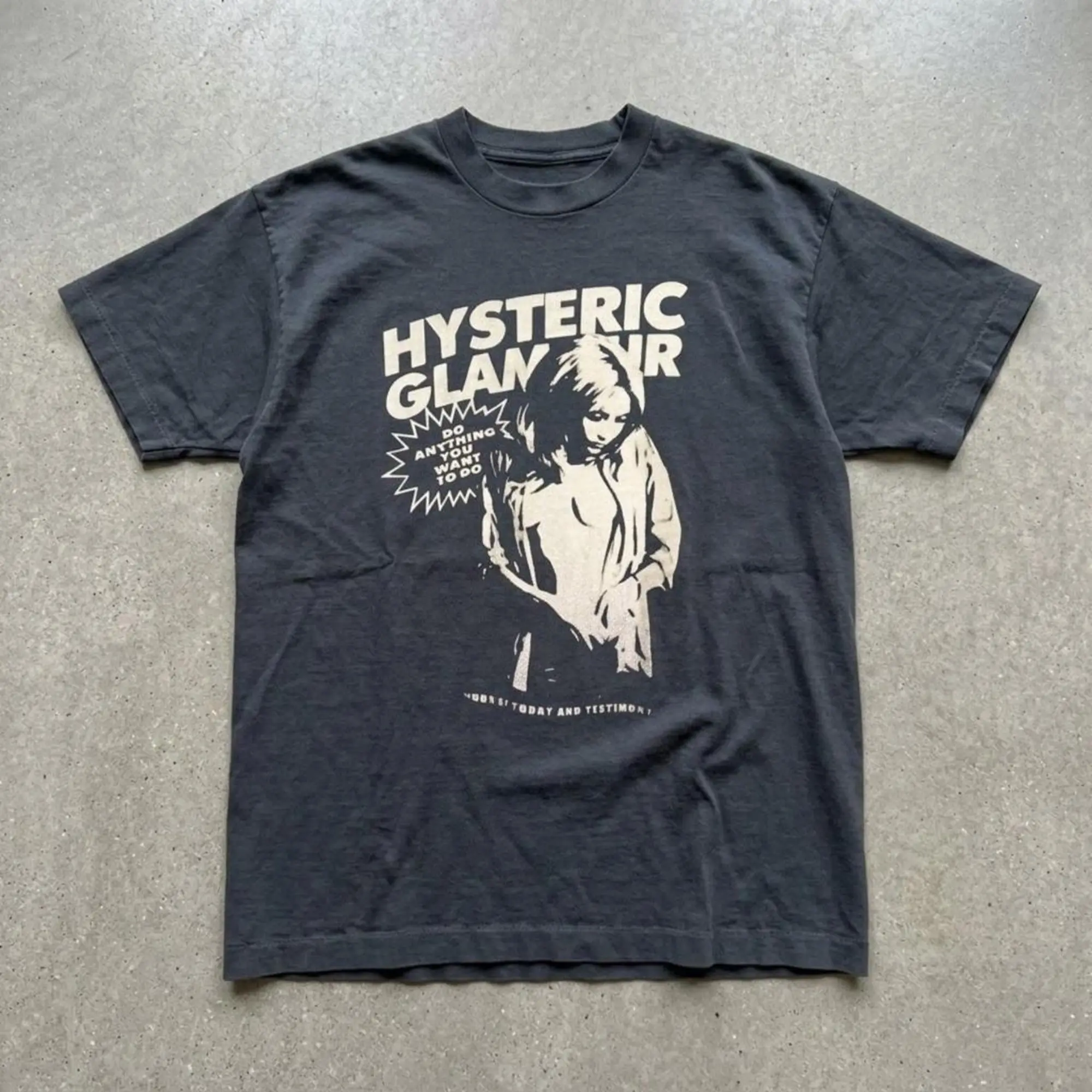 Vintage Hysteric Glamour Do Anything You Want T-Shirt - Retro Japanese Streetwear Graphic Tee, Unisex Vintage Graphic Tees Gothic Grunge Y2K Emo Scene Amity Affliction Style Clothes Men Women Streetwear Summer