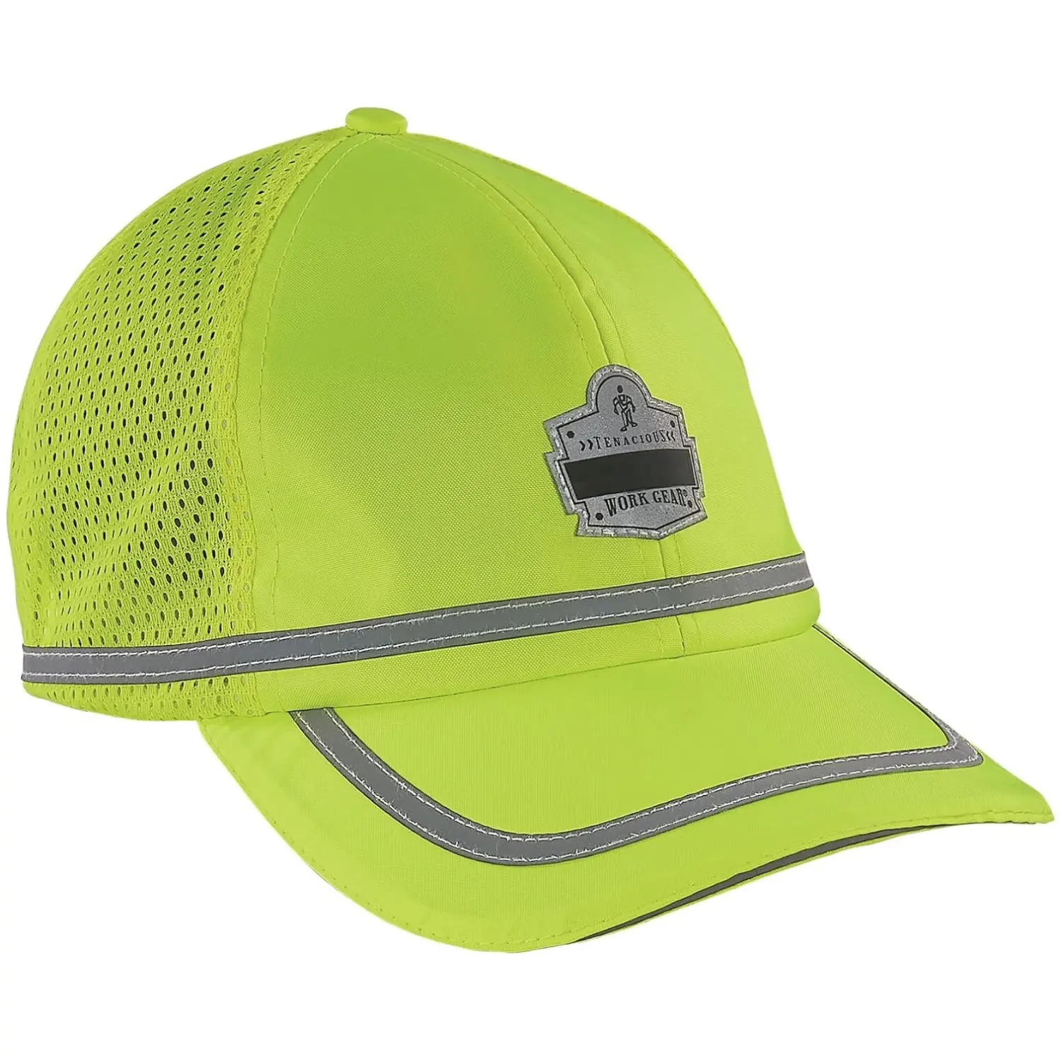 High Visibility Baseball Hat with Reflective Trim Breathable Mesh Panel Safety Cap for Outdoor Work Running Cycling