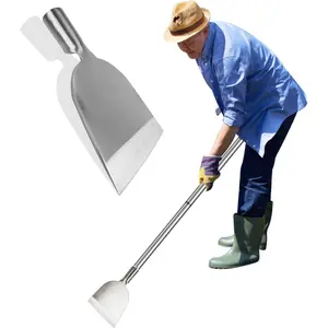 Snow Shovel for Driveway, Ice Scraper, Floor Scraper Long Handle, Garden Shovel Heavy Duty with Flat , Weed Scraper, Sod  Remover Tool for Lawn Edger, Edging Shovels for Landscaping,