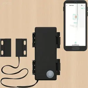 LoRa Smart Sensor for Outdoor Gates & Doors, Universal Contact-Closure Detector with Email/SMS/Push Alerts, Long Range 1/4 Mile Connectivity, Works with Alexa/IFTTT/Home Assistant, Reusable Wireless Monitoring Device adjustable  door  hinge door stopper