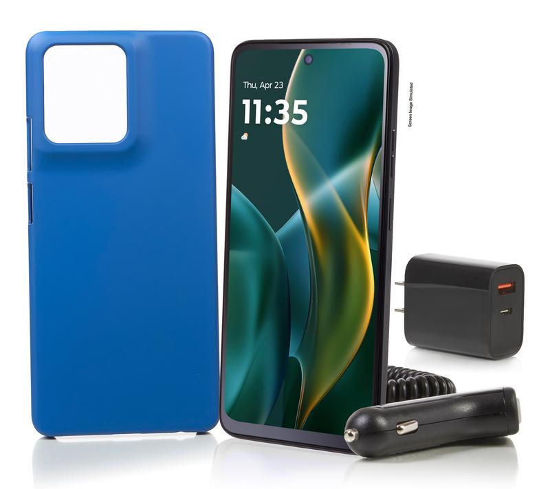 Tracfone Moto G 2025 128GB w/1500 Talk/Text/Data & Accessories