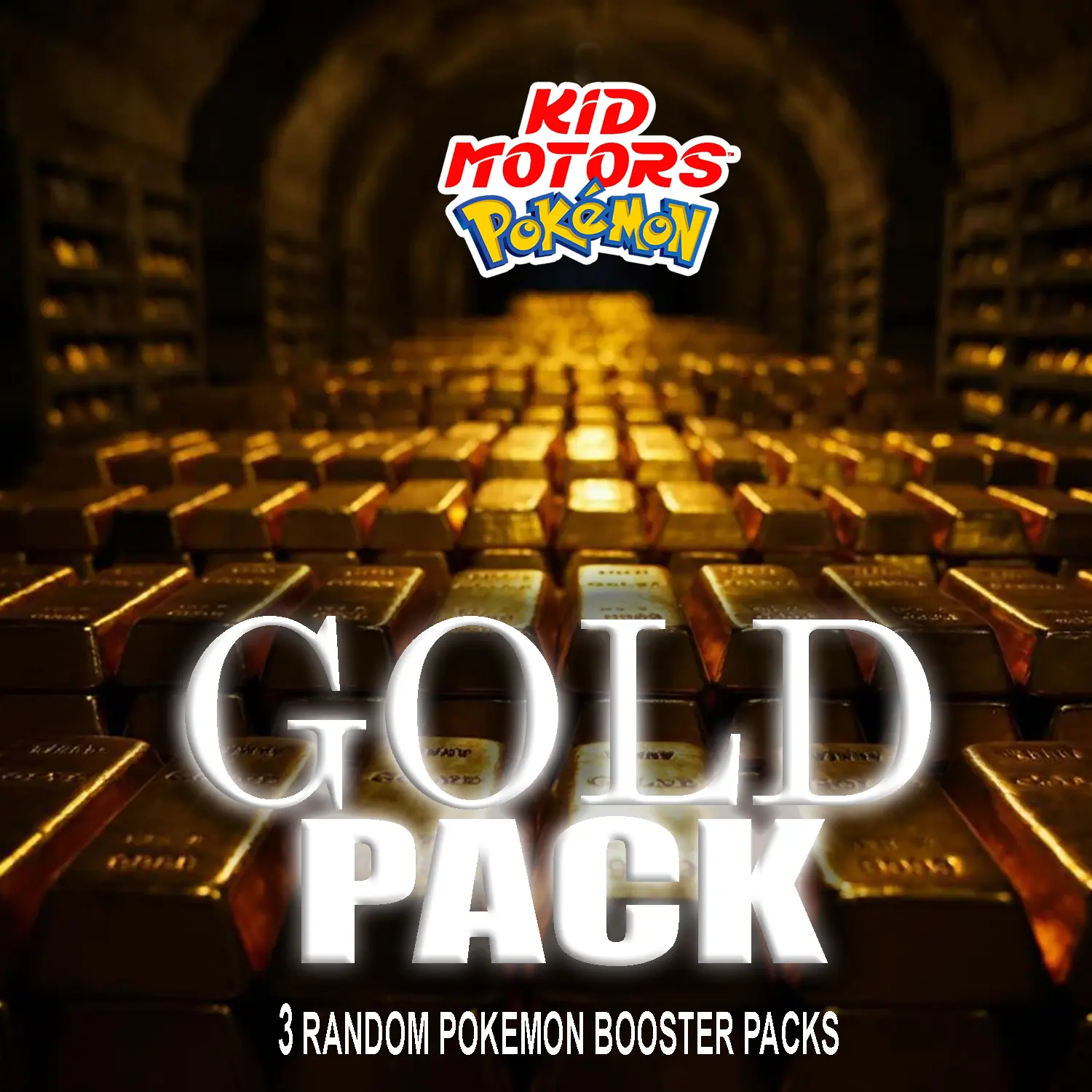 Pokemon Gold Bag 3 Pack Series