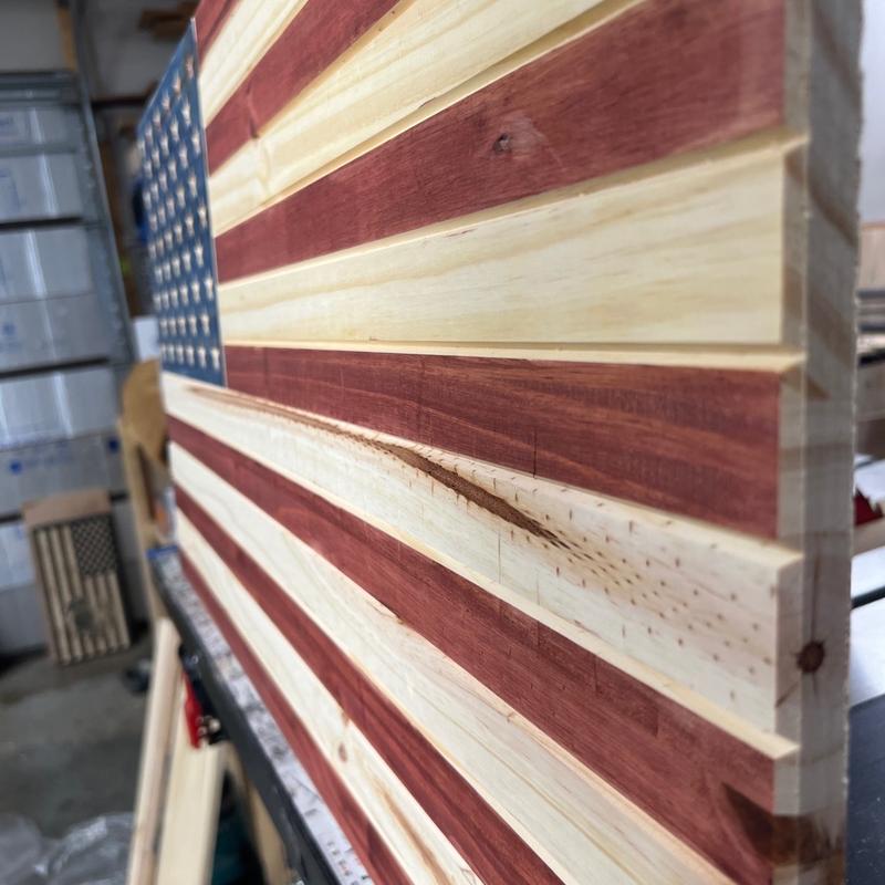 Wooden American Flag