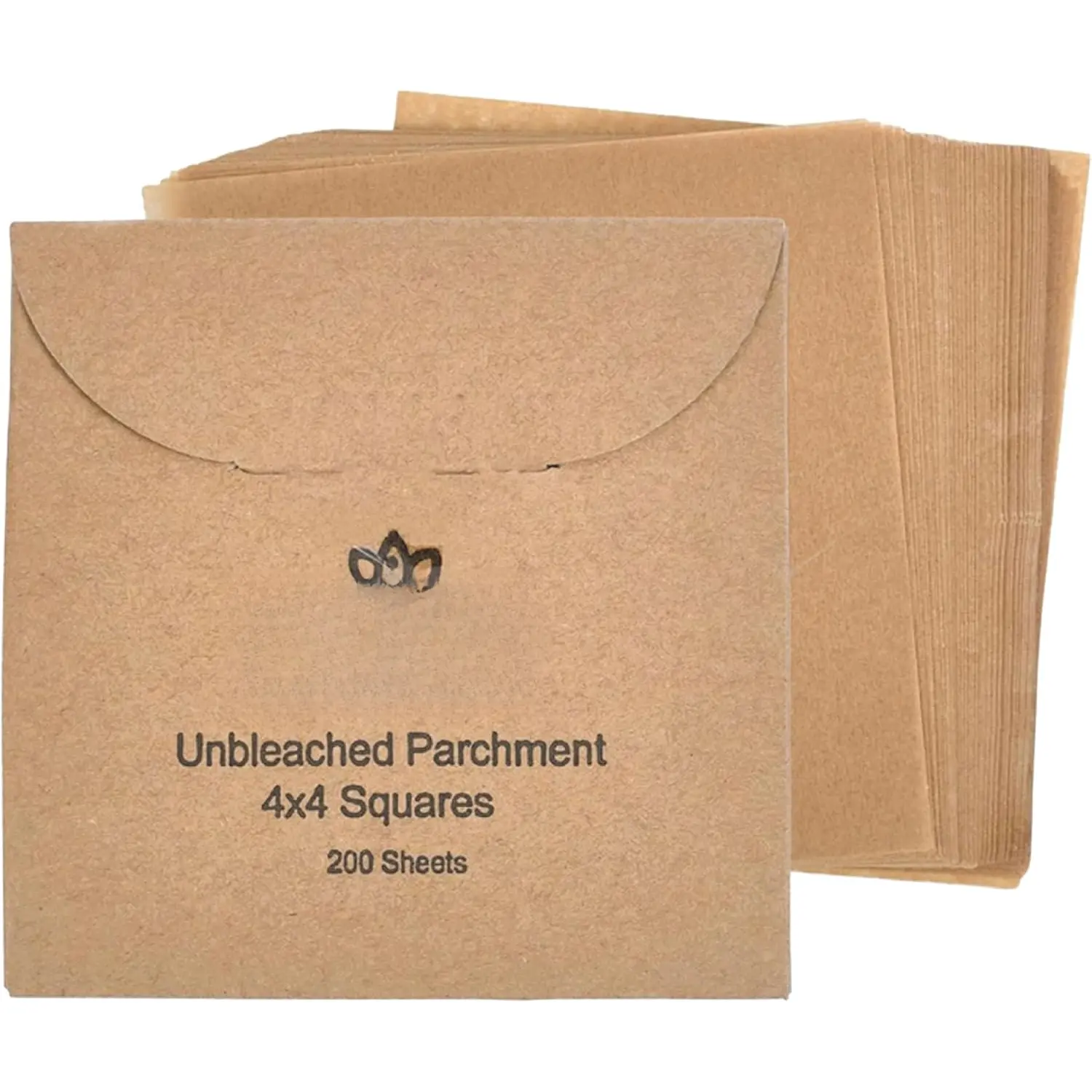 4x4 Small  Paper Squares (200 sheets) - Unbleached, Non-stick, Pre-cut  Paper - Ideal for Candy Wrappers, Liner Paper, Freezing and Storing, Separating, and  Painting
