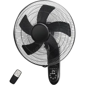 16" Wall Mounted Fan with Auto-oscillation, Timer, Adjust Wind Tilt for  Garage Workshop Greenhouse Cooling & Air Circulation