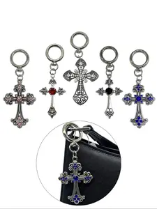 Elegant Rhinestone Cross Bag Charm, High-End Luxurious Cross Pendant, Perfect Gift for Birthdays, Christmas, New Year, Festive Gifts, Purse Charms