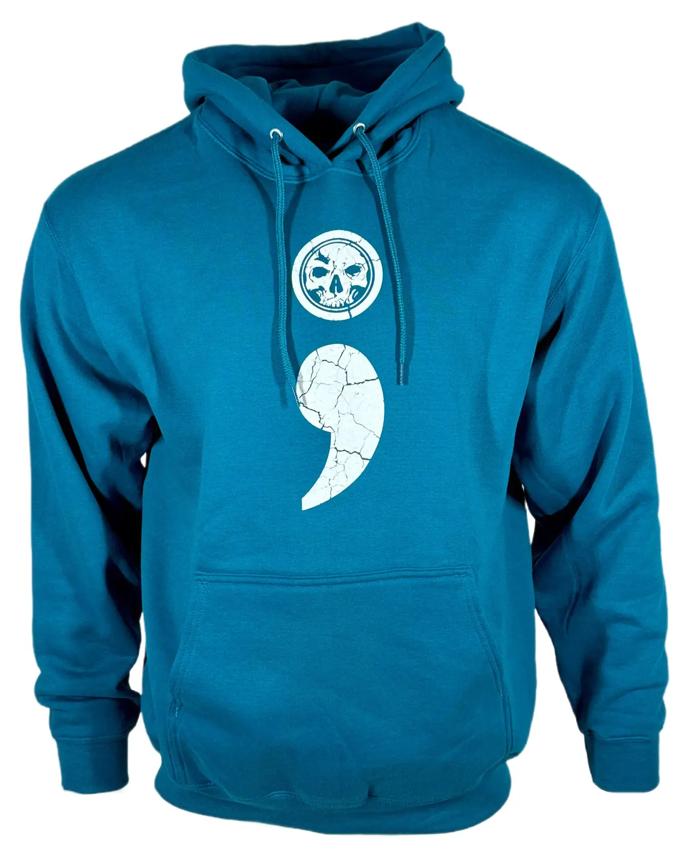 CLOSEOUT Semicolon Unisex Teal Hoodie CLOSEOUT Semicolon Unisex Teal Hoodie