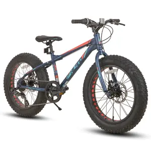 HILAND 20 Inch Kids' Bicycles Fat Tire Mountain Bike Boys Girls Age 5 + Years, Shimano 7-Speed, Dual-Disc Brake