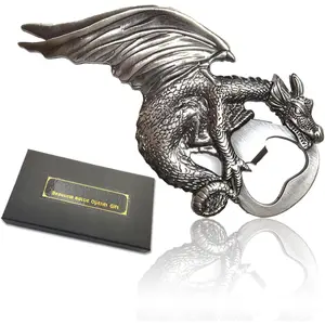 Dragon Bottle Opener Gothic Dragon Style Metal  Bartender Bottle Opener for Men Dad Boyfriend  Bar Party  (Ancient )