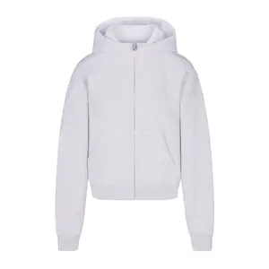 SKIMS COTTON FLEECE CLASSIC ZIP UP HOODIE