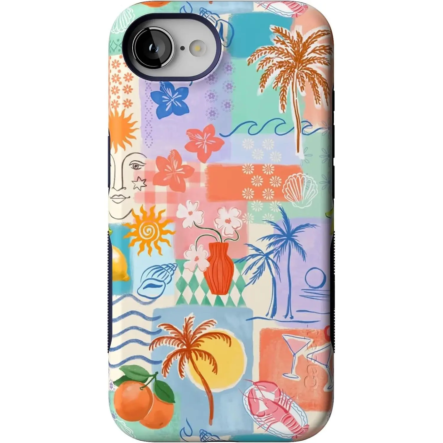 Casely iPhone 16e Case | Tropical Heat | Beachy Collage | Bold Protective Design | Compatible with MagSafe