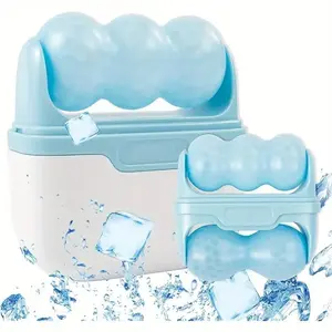 Household Mini 2-in-1 Lifting Roller & Ice Therapy Device, Facial Firming Beauty Instrument for Cold Compress, Skin Plumping and Wrinkle Reduction, Ice Roller for Face & Eye Puffiness Relief