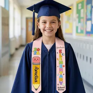 Personalized Preschool Graduation Stole 2026 – Custom Name Kindergarten Graduation Sash – Kids Graduation Outfit