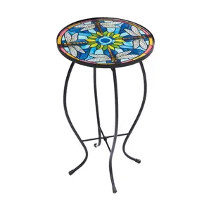 Glass Table, Tiffany Inspired Dragonfly by Ever green