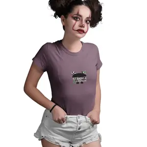 Strange & Unusual Garment-Dyed T-Shirt Beetlejuice Inspired Lydia Deetz Energy Gothic Tee Black Checkerboard Unisex Everyday Fabric Seamless Soft Berry Crewneck Short Sleeve Crew Neck Fitted