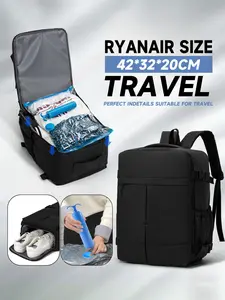 Large Capacity Business Laptop Bag, Includes Vacuum Compressor Bag and Pump, 50% More Space, Multifunctional Travel Bag, Fits 15.6 Inch Laptop