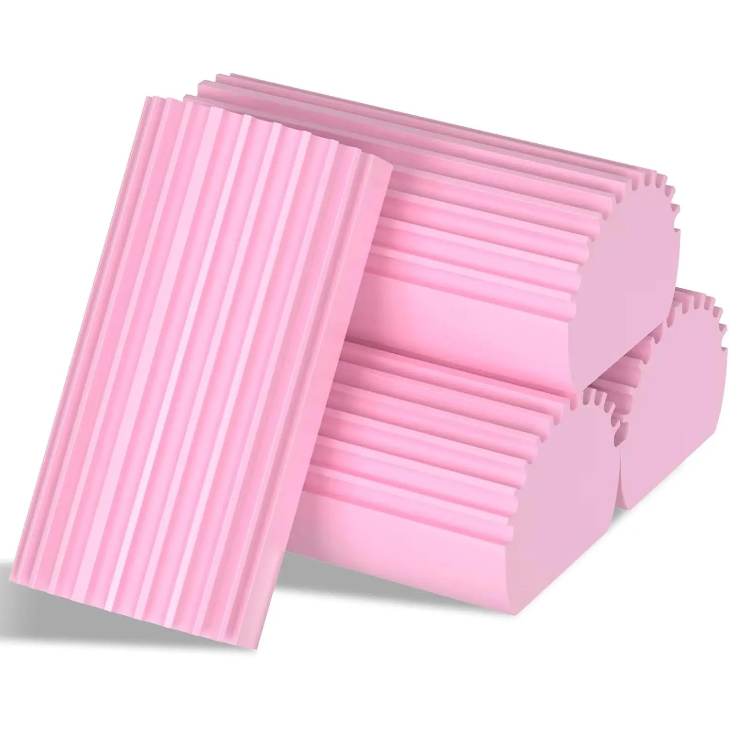 4-Pack Pink Damp Clean Duster Sponge for Household Cleaning - Set