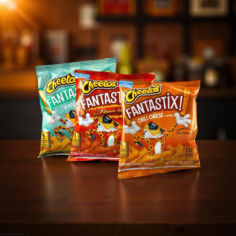 Cheetos Fantastix Crunchy School Snacks – 8 Pack | Choose Ranch, Flamin’ Hot or Chili Cheese