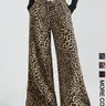 【Black Friday】Women's Leopard Print Wide Leg Pants, Casual Loose-Fitting Trousers, Stylish Chic Woven Fabric Design, Perfect for Daily Wear, Casual Trendy Versatile Womenswear