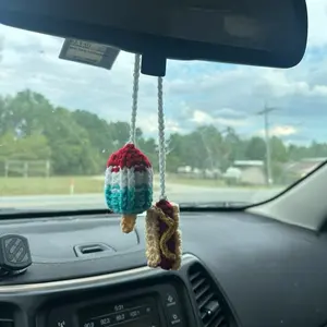 Bomb pop hot dog car hanging