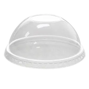 [1,000 ct] 8-10 oz Plastic Dome Cup Lids | PET | No Hole | 78 mm