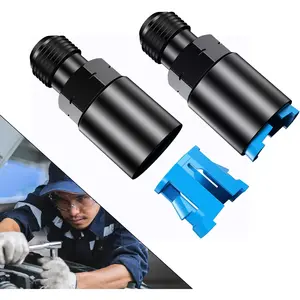 2 Pieces 6AN Male to 3/8"& 5/16" SAE Quick-Disconnect Female Push-On EFI Fitting Aluminum Connector Oil Fuel Adapter