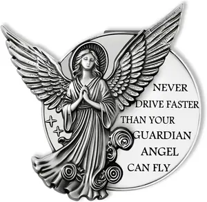 Guardian Angel Visor Clip for ,Never Drive Faster Clip 2.95 Inch, Drive Safe Inspirational Gifts for Women Men