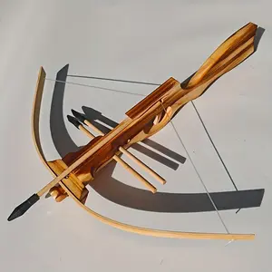 19.69 Inch Wooden Bamboo Non-Lethal Bow Arrow Set, Includes 3 Arrows and 1 Bow, Outdoor Hunting and Fishing Equipment