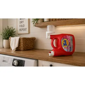 Laundry Detergent Cup Holder and Drain