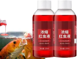 2PCS Red 40 Fishing Liquid,Fishing Bait, Fishing Liquid Bait,Red Ink Fishing,Red Fish attractants, Bait Fish Additive,Fish Lure Attraction Enhancer for Trout, Cod, Carp, Bass(100ml*2)